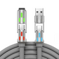 ⚡ 50% RABATT NU!🌈 Universell RGB 4-i-1 Snabbladdningskabel – 240W PD & Flytande Silikon – Hållbar 480Mbps Data Sync Sladd 🔌