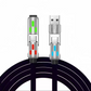 ⚡ 50% RABATT NU!🌈 Universell RGB 4-i-1 Snabbladdningskabel – 240W PD & Flytande Silikon – Hållbar 480Mbps Data Sync Sladd 🔌