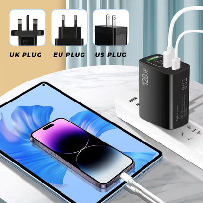 120 W snabbladdare med 5 porta