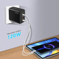 120 W snabbladdare med 5 porta