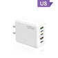 120 W snabbladdare med 5 porta