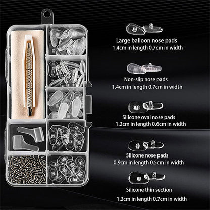 🛠️ 50% RABATT NU! Reparationssats för glasögonens näsdynor – komplett kit, mjuka silikon & enkel DIY – perfekt för glasögon, solglasögon och plastbågar 👓✨
