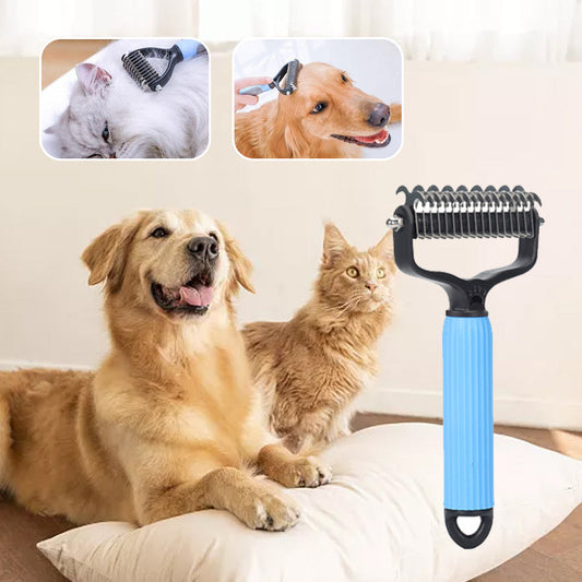 🔥🎁Nyhet 50 % RABATT🔥Dubbelsidig borste för husdjurspälsvård