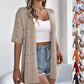 👚 50% RABATT NU! Kortärmad open‑front stickad cardigan – pointelletrikå, andningsbar & lätt – perfekt för sommaren, övergångsperioder och semester ☀️✨