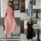 🌸 50% RABATT – NYHET! Soft & Breathable Midi Dress med justerbart knytband – V‑ringad, empiremidja & A‑linje – perfekt för sommar, semester och vardag 👗✨