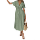 🌸 50% RABATT – NYHET! Soft & Breathable Midi Dress med justerbart knytband – V‑ringad, empiremidja & A‑linje – perfekt för sommar, semester och vardag 👗✨