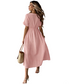 🌸 50% RABATT – NYHET! Soft & Breathable Midi Dress med justerbart knytband – V‑ringad, empiremidja & A‑linje – perfekt för sommar, semester och vardag 👗✨
