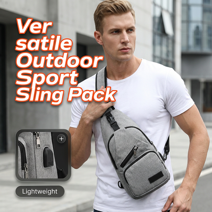 🎒 50% RABATT NU! Multifunktionell slingväska med USB‑laddning – slitstark, lätt & perfekt för cykling, jobb & vardag ⛰️🏙️