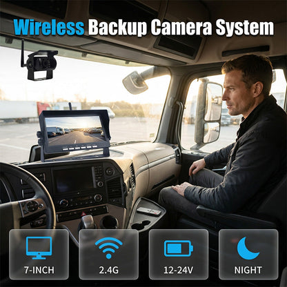 🔧📷💪 7" trådlöst backkamerasystem i HD – ingen borrning, plug & play 🚙💨