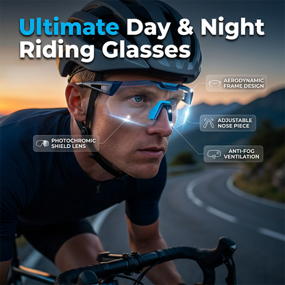 Snygga skyddsglasögon för dag och natt på cyke