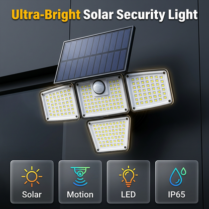 🌞💡Solcellsdriven säkerhetslampa med rörelsesensor