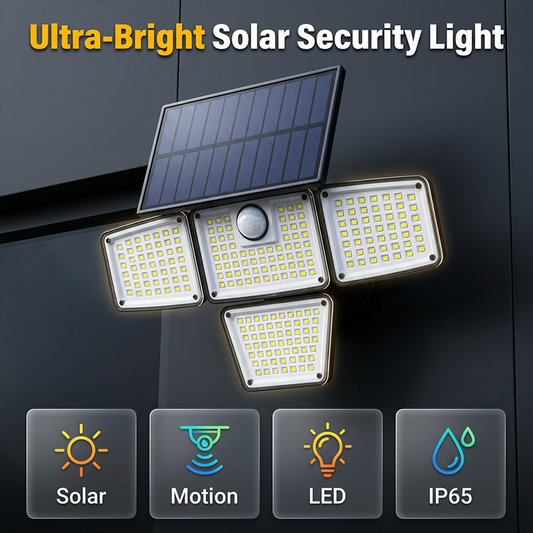 🌞💡Solcellsdriven säkerhetslampa med rörelsesensor
