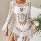 👙 50% RABATT NU! 🌊 Boho virkad strandklänning med tofsar – luftig, flödande & bohemisk chic – perfekt vid poolen, stranden eller på sommarsemester – justerbar passform 🧶✨