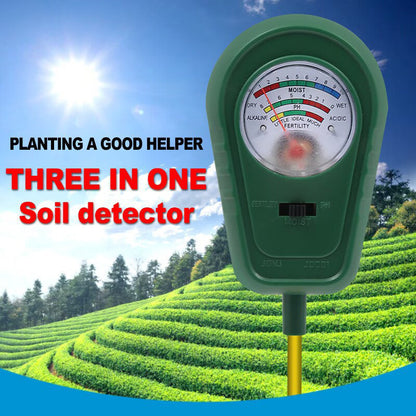 🌱 50% RABATT! 🔥 3-in-1-Bodenanalysator mit Zeigeranzeige – Misst pH-Wert, Feuchtigkeit & Licht – Ideal für Garten, Rasen oder Topfpflanzen – einfache Steckmontage ohne Batterien 🌿