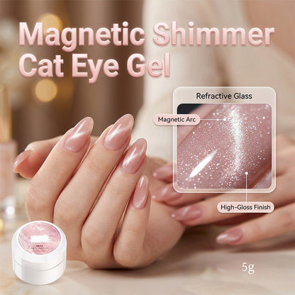 💅✨ Få naglar som ett katts öga – magnetisk glittergel med djup & glans som håller i veckor