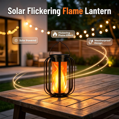 🌙🏕️ 50% REA! Soldriven flamlykta – mysig stämningsbelysning för uteplatsen, trädgården, campingen och utomhusmiddagar 🔥✨