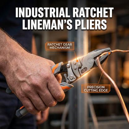⚡ 50% RABATT NU! 🔧 Självlåsande ratchet-kabeltång – inbyggd trådskärare & mångsidig – perfekt för elarbete, installation & reparation ✨