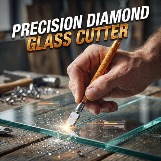💎 50% RABATT NU! Professionell diamantglasskärare – skär som med en penna – bara ett lätt drag – för tjockt glas, kakel & speglar 🏗️✨