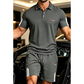 🏆 SISTA DAGEN – 50% REA! 🔥 Herr Casual Kortärmad Shorts Set – sommarredo, ledig stil & bekväm passform – för alla dagar 👕🩳