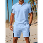 🏆 SISTA DAGEN – 50% REA! 🔥 Herr Casual Kortärmad Shorts Set – sommarredo, ledig stil & bekväm passform – för alla dagar 👕🩳