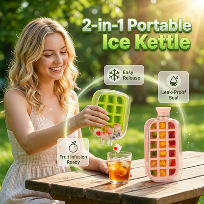 🧊🍶 2‑in‑1 Ice Maker Bottle – chilled water, no messy trays