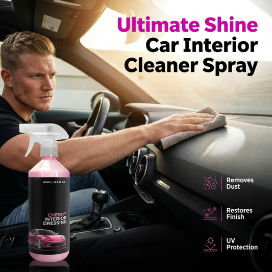🧼 50% RABATT NU! Rengöringsspray för bilens interiör – djuprengör läder, plast, gummi & däck – med fin vattendimma & körsbärsdoft 🚗✨