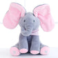 🐘🎶 50% RABATT NU! Peek‑A‑Boo sjungande elefant – interaktiv, musikleksak & kramgo vän för små barn 🎵👶