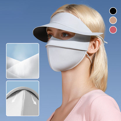 🧴☀️ 50% RABATT NU! Solskyddsmask & solhatt – 2‑i‑1 skydd för ansikte, öron & panna – 99% UV‑blockering 🧢🛡️