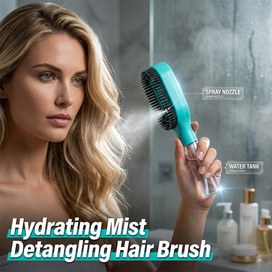 🔥💦 50% RABATT NU! Anti‑statisk hårborste med inbyggd spray – återfuktar, tämjer friss & ger slätt, hanterbart hår – perfekt för resa, gym & vardag