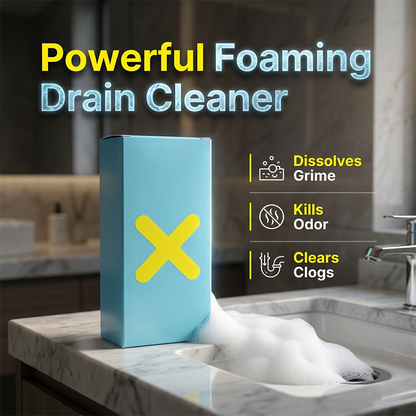 🚿 50% RABATT NU! Rengöringspulver med aktivt syre för avlopp – aktiv syreskumning, luktfri rengöring & färgväxlande indikator – perfekt för kök, badrum och golvavlopp ✨