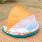 🔥50% RABATT NU! Extra‑tjock uppblåsbar poolflotte – med solskydd, cup‑hållare & ergonomisk rygg – perfekt för lata sommardagar 🌊☀️