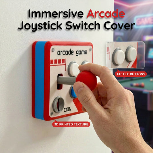 🕹️ 50% RABATT NU! Universell arkad‑joystick som strömbrytarram – passar nästan alla lampknappar – retrokänsla på väggen 🎮🔌