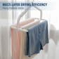 👕 50% RABATT NU! Multifunktionell hopfällbar galge – teleskopisk, vindtålig & platsbesparande – perfekt för tvättstugan, resan och garderoben 🧺✨