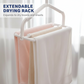 👕 50% RABATT NU! Multifunktionell hopfällbar galge – teleskopisk, vindtålig & platsbesparande – perfekt för tvättstugan, resan och garderoben 🧺✨