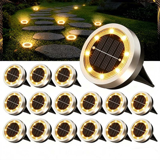 🌿 50% RABATT NU! Solcellsdrivna marklampor för trädgården (4-pack) – vattentäta, 8 lysdioder & automatiskt ljus – 10 sekunders installation 🌸✨