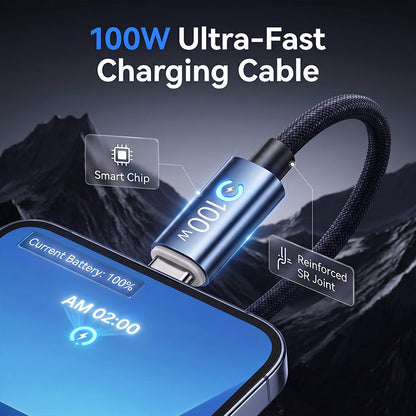 🔌 50% RABATT NU! ⚡ Type-C till Type-C Snabbladdningskabel – 100W, automatisk strömavstängning & förstärkt trippelstruktur – perfekt för bärbara datorer, surfplattor och smartphones 🔋