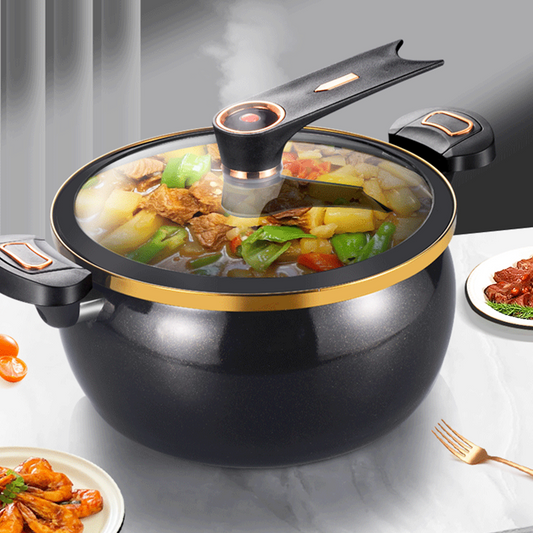 🍲 50% RABATT NU! Mikrotryck Emaljerad Gryta med Stor Kapacitet – snabbare tillagning, jämn värme & lätt att rengöra – perfekt för familjemåltider och långkok 🥘✨