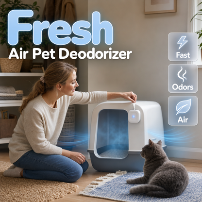 🧹 50% RABATT NU! Smart Pet Odor Eliminator med hängrem – ozon & negativ jonteknologi – tyst, kemikaliefri & effektiv – perfekt för hundar, katter och hela hemmet 🐾✨