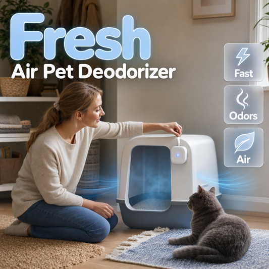 🧹 50% RABATT NU! Smart Pet Odor Eliminator med hängrem – ozon & negativ jonteknologi – tyst, kemikaliefri & effektiv – perfekt för hundar, katter och hela hemmet 🐾✨