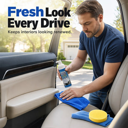 🧼 50% RABATT NU! Multifunktionellt skumrengöringsmedel för bilinteriör – djuprengör läder, vinyl och plast – ger snabb glans och fräschör 🚗✨