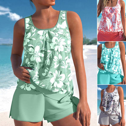 👙 50% RABATT NU! Mönstrat Tankini-set för kvinnor – iögonfallande tryck, bekväm passform & snabbtorkande – perfekt för strand, pool och semester 🌊✨