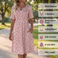 👗 50% RABATT NU! Women's Casual V‑Ring Printklänning med Fickor – blommigt mönster, mjukt tyg & praktiska sidofickor – perfekt för vardag och sommar 🌸☀️