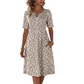 👗 50% RABATT NU! Women's Casual V‑Ring Printklänning med Fickor – blommigt mönster, mjukt tyg & praktiska sidofickor – perfekt för vardag och sommar 🌸☀️