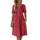 👗 50% RABATT NU! Women's Casual V‑Ring Printklänning med Fickor – blommigt mönster, mjukt tyg & praktiska sidofickor – perfekt för vardag och sommar 🌸☀️