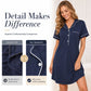 🧵 50% RABATT NU! Mjuk kortärmad nattlinne för kvinnor – premiumblandning, andningsbar & tidlös design – perfekt för en god natts sömn och lata morgnar 🌙✨