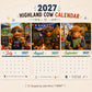 🐮 50% RABATT – ENDAST 179 KR! Rolig väggkalender med höglandskor för 2027 – A4-hängkalender – 12 charmiga motiv – perfekt för hemmet, kontoret eller som present 🌾✨