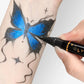 🎨 50% RABATT NU! Set med tillfälliga tatueringspennor i 10 färger – livfulla pigment, vattentåliga & enkla att tvätta bort ✨🖍️