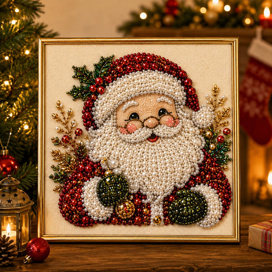 🎄 50% RABATT NU! DIY Jul Pärl-Diamantmålning Konstkit – 5 klassiska motiv, enkla steg & skimrande 3D-effekt – perfekt för mysiga vinterkvällar och som present ✨🖼️