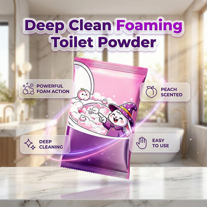 🧼 50% RABATT NU! Automatiskt skummande toalettrengöringspulver – djuprengör, löser fläckar & lämnar en uppfriskande persikodoft – säkert för alla rör 🚽✨
