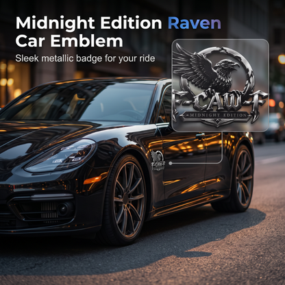 🦅 50% RABATT NU! Midnight Edition Raven Metal Emblem – premiummetall, matt midnattsfinish & väderbeständig – perfekt för bilar, lastbilar och SUV:ar 🚗✨